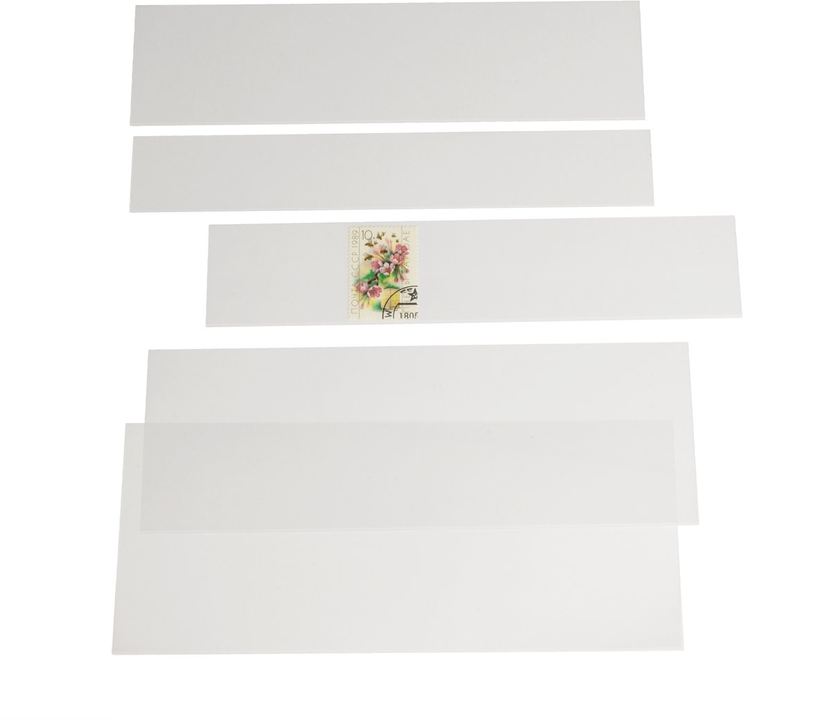 HAWID - Postzegelmount - Assortiment, 100 stroken 217 x 26-86 mm, transparante dragerfolie