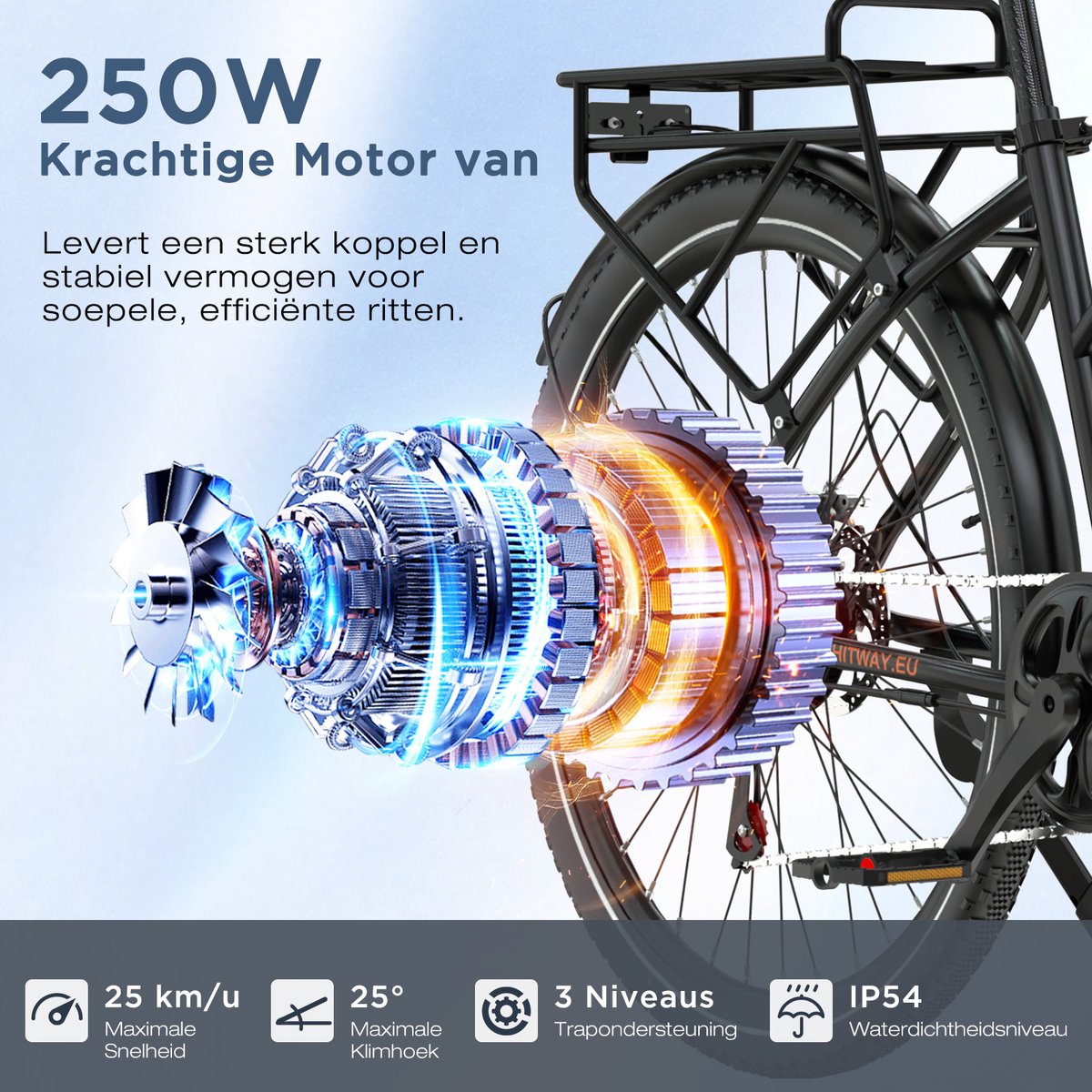 Hitway BK8SL - Elektrische Stadsfiets thumbnail 3