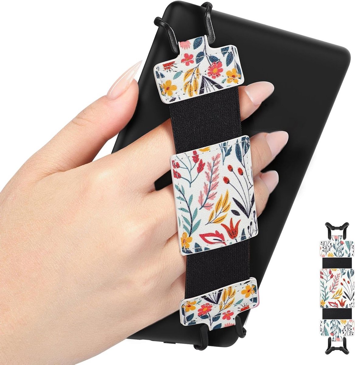 Zachte Hand Strap voor 6-8" E-Readers en Tablets - Verstelbare Vinger Grip Houder, Lichtgewicht en Comfortabel voor Kindle, Kobo en Lenovo E-Book Tablets