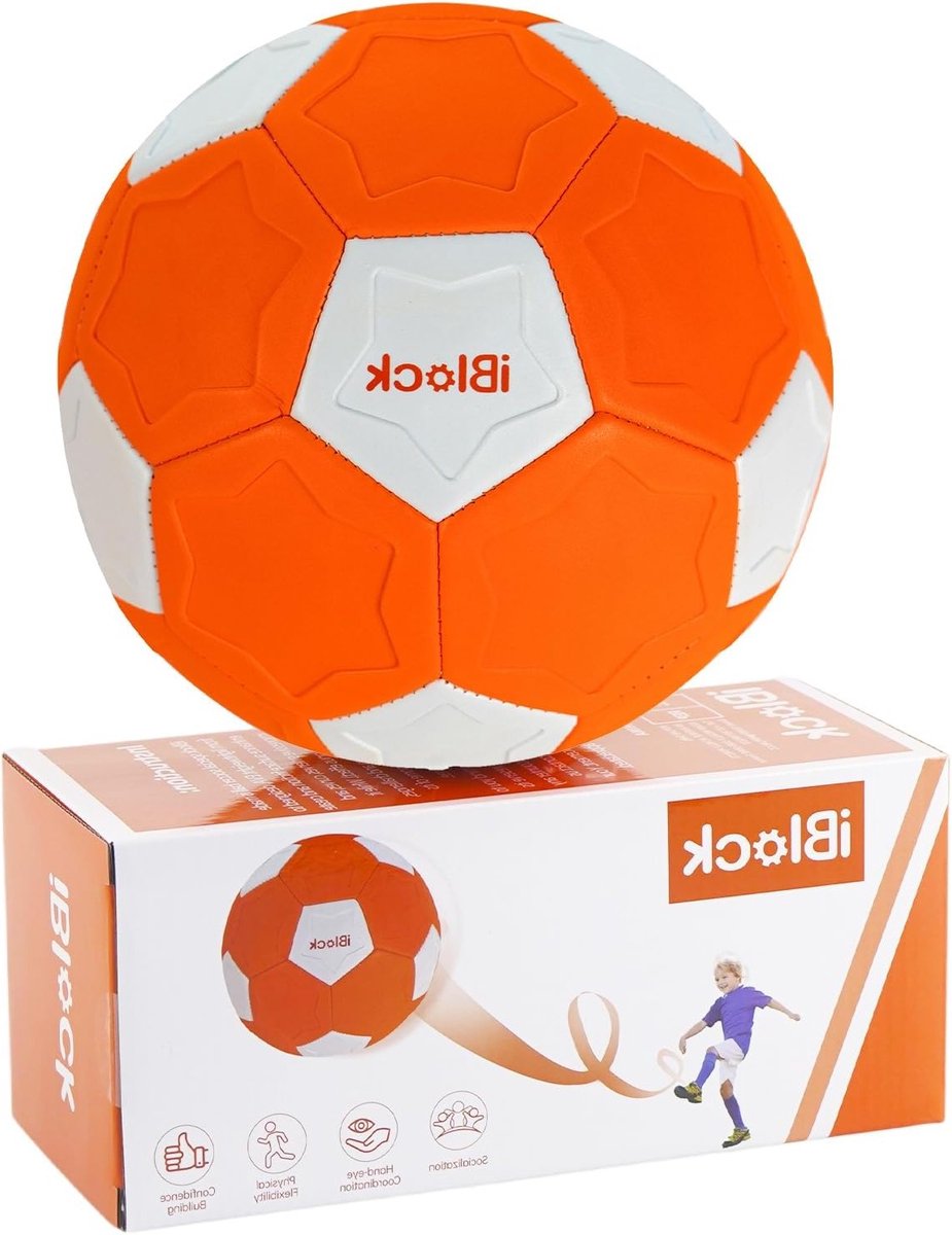 Voetbal voor Kinderen, Maat 4, Zachte Voetbal voor Binnen en Buiten, Perfect Cadeau voor Jongens en Meisjes, Ideaal voor Peuters en Kleuters