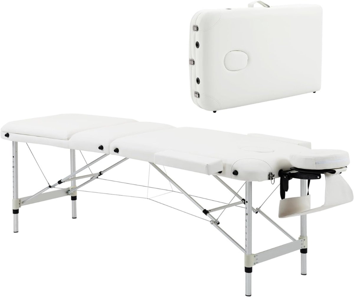RWB® Massagetafel Inklapbaar - Massagetafel - Massage Tafel Inklapbaar - Wit - 215cm x 60cm x 84cm