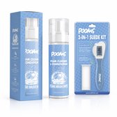 Pooms 2in1 Suède Schoonmaak Set + 250ml Foam Cleaner - Suede, Leer, Mesh en Nubuck Reinigen - Suède Borstel en Gum - Schoenen Onderhoud Zonder Water - Voor Sneakers en Schoenen
