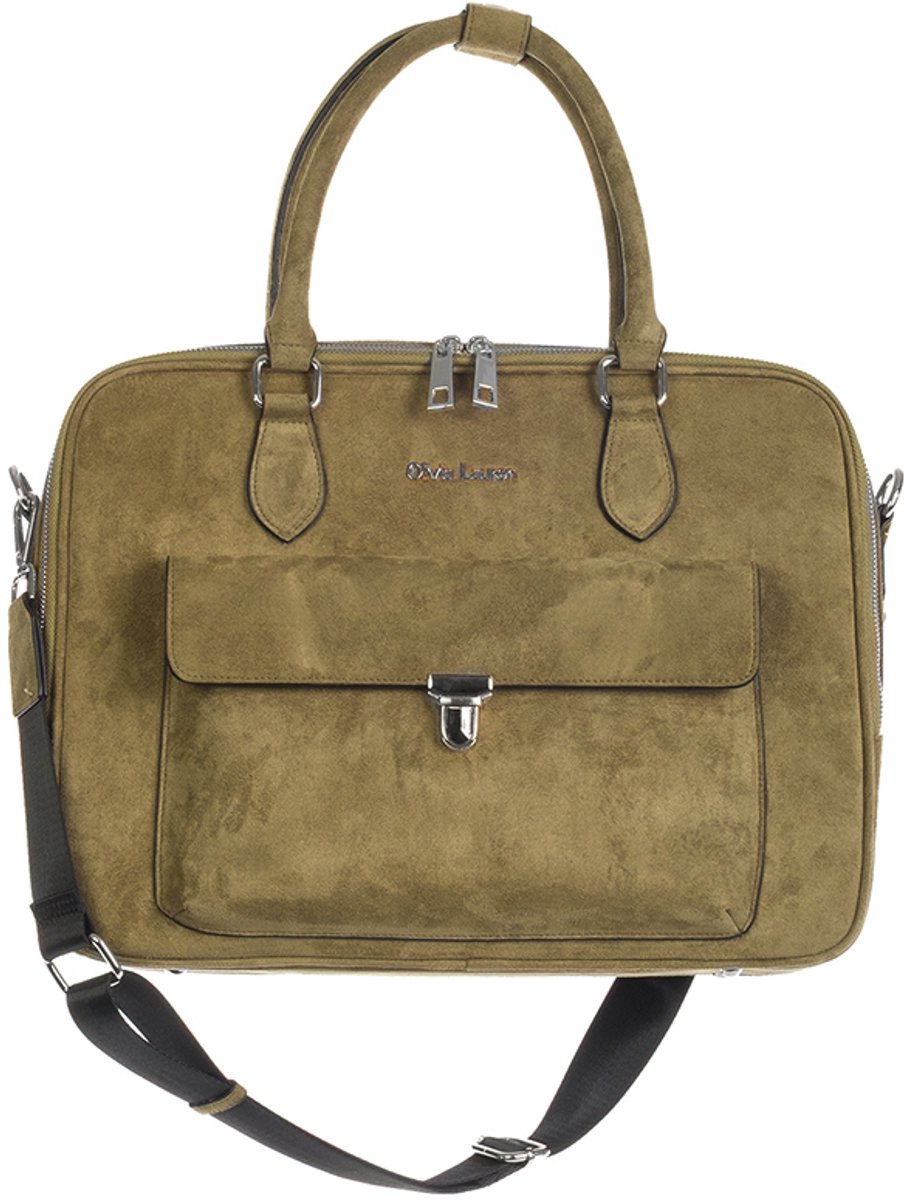 Olivia Lauren Laptoptas / Werktas - Dames - 15 inch - Imitatieleer - Alex - Groen