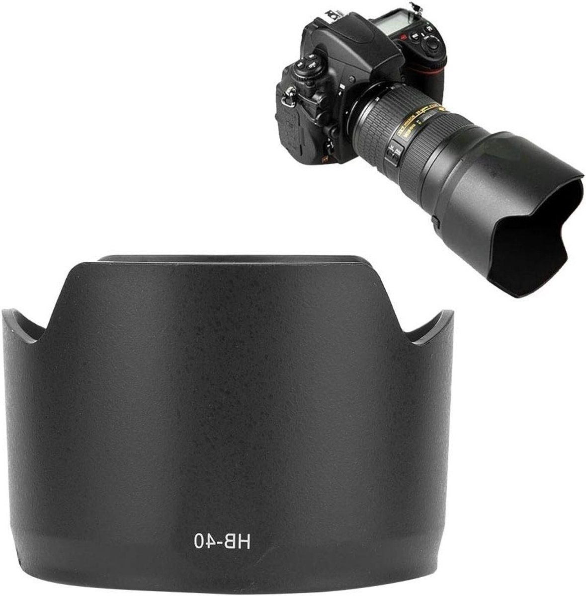 Lenskap voor Nikon 24-70mm en F2.8G ED, ABS Vervangende Lenshood tegen Zijlicht en Reflecties