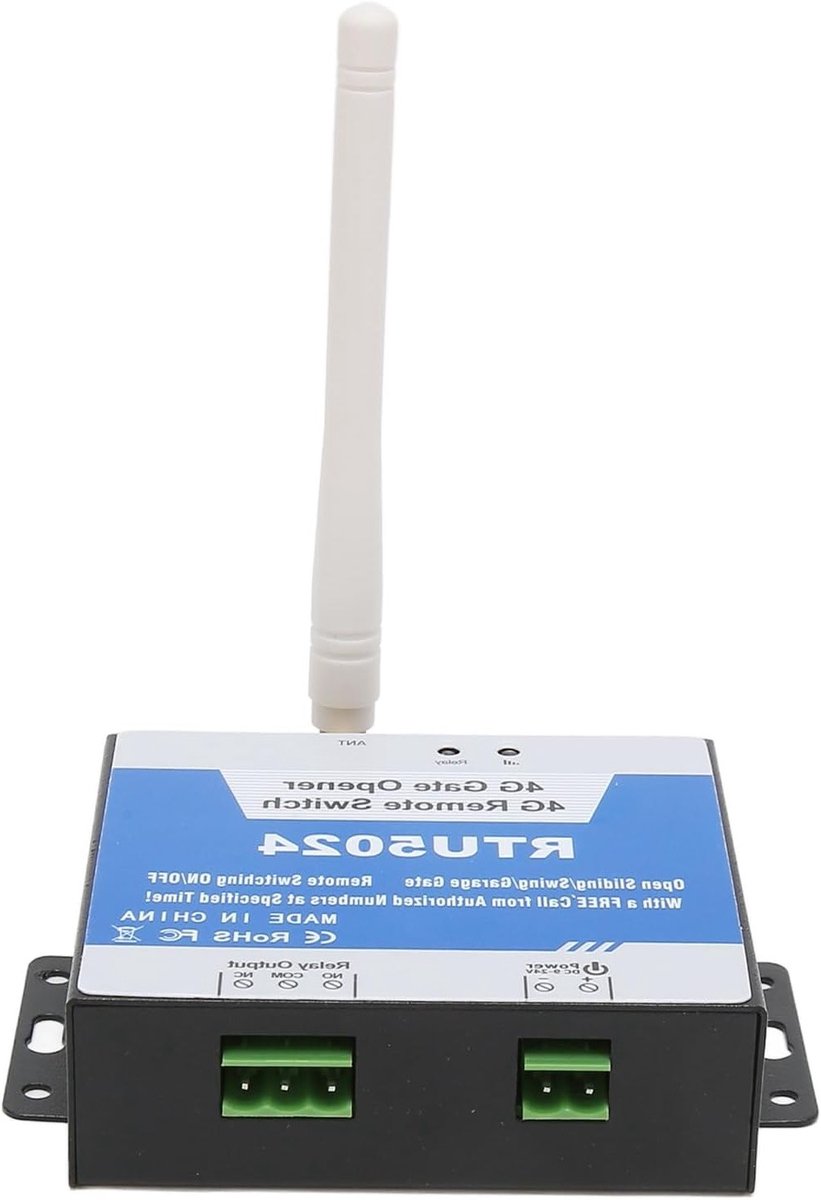 4G GSM Poortopener met App Besturing, Bel-ID en Programmeerbare Schakelaars voor Garages, Parkeerplaatsen en Toegangscontrole