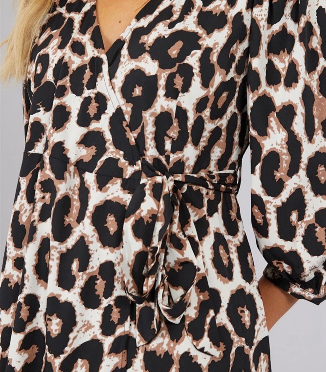 Jurk Only panterprint maat XS