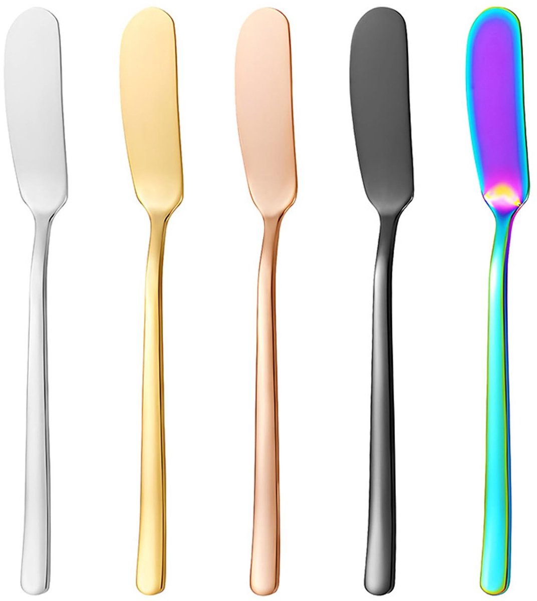 Dailygoods - 5-Delige Premium Boterstrooierset van Roestvrij Staal