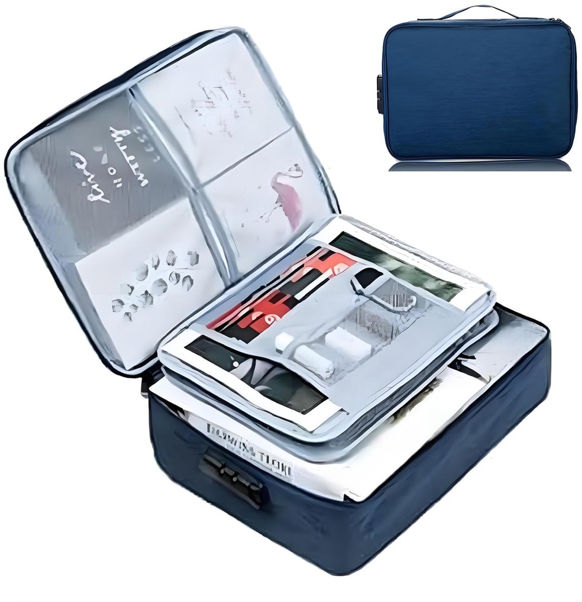 Dailygoods- Documententas met slot - Waterdichte Documentenmap