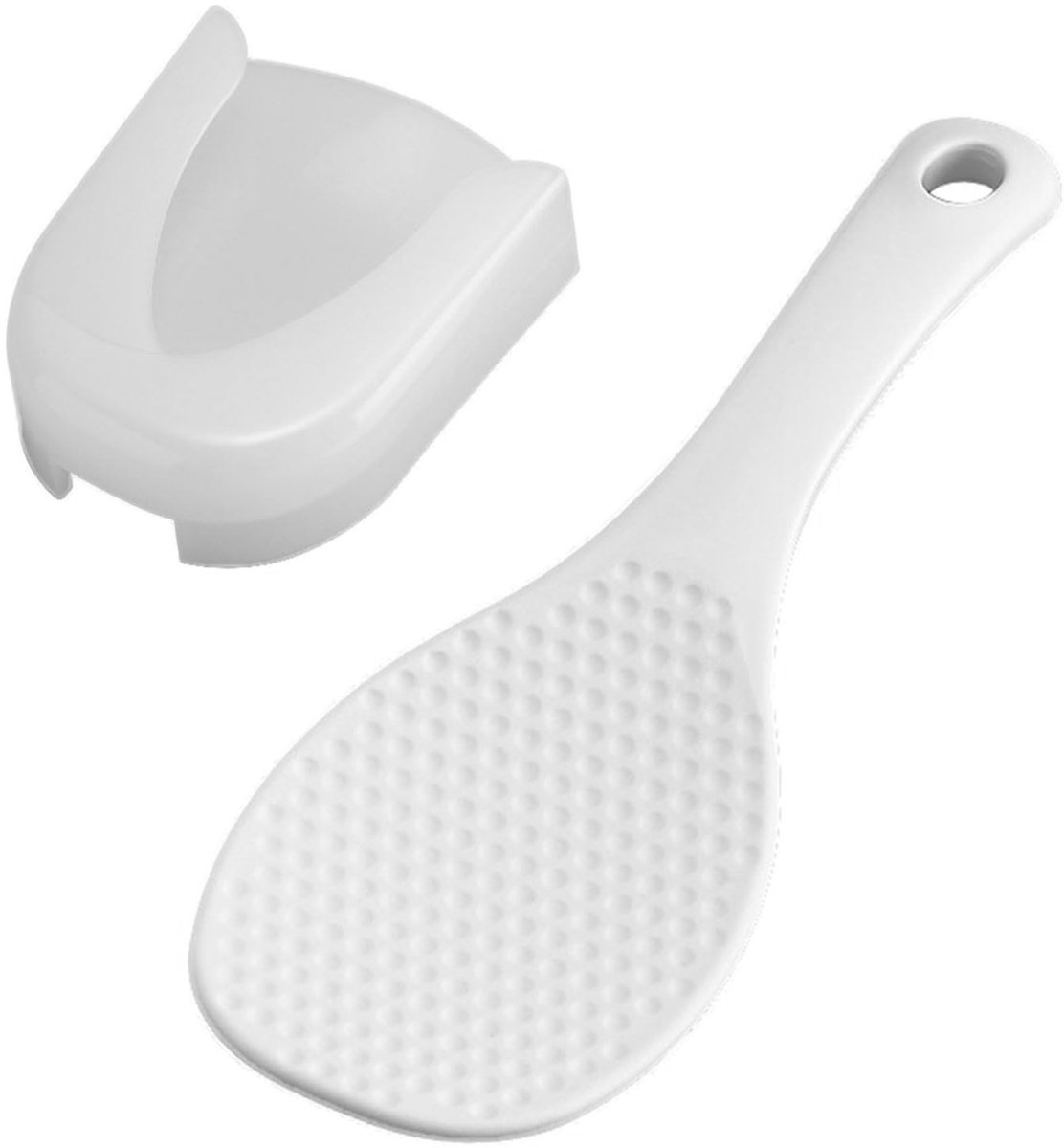 Dailygoods - Antikleef Plastic Rijstpeddel met Houder