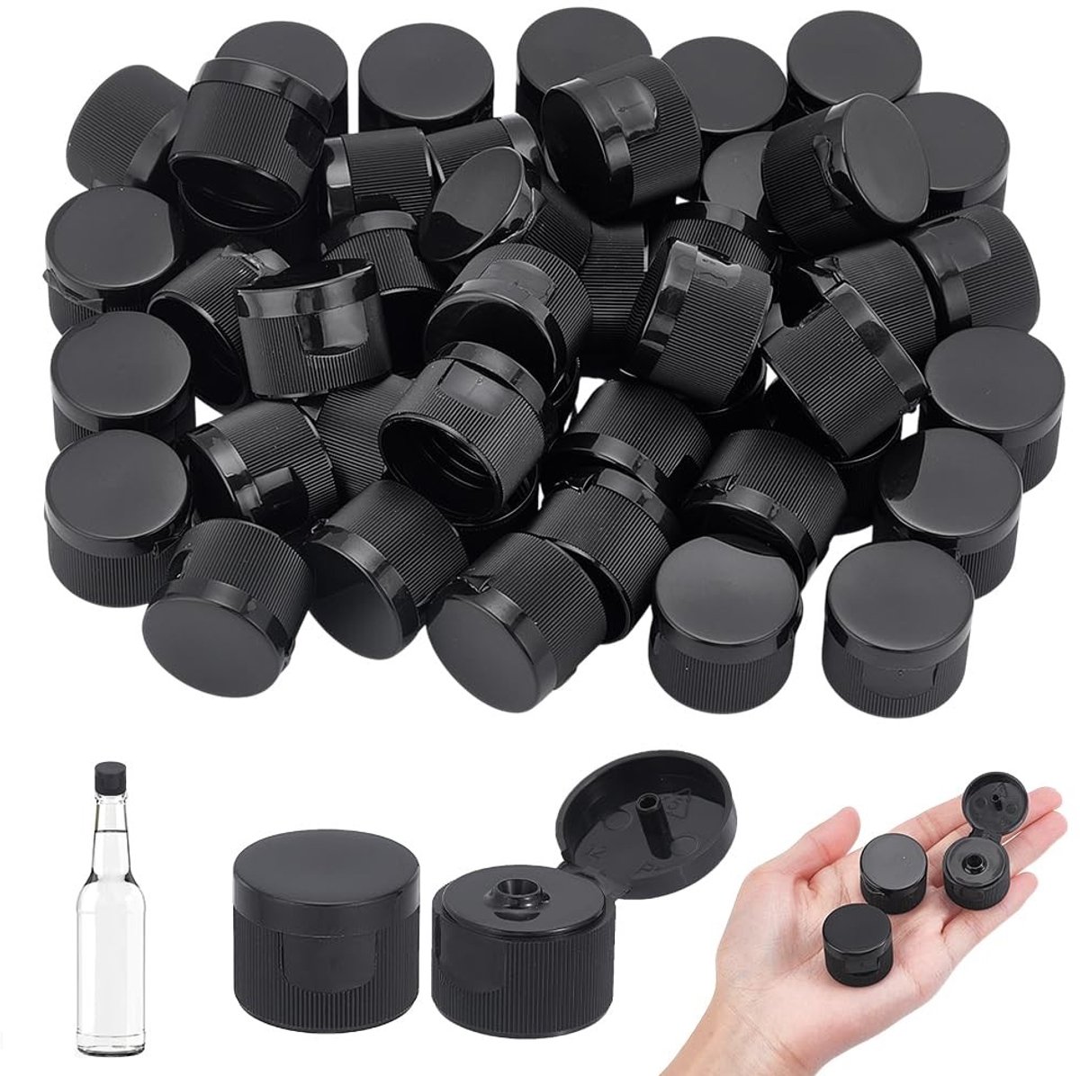 Dailygoods- Flessendoppen 50 stuks - Klapsluiting - Lekvrij