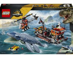 LEGO Jurassic World L'attaque du bateau du Mosasaure Jouet Dinosaure pour Enfants 77983