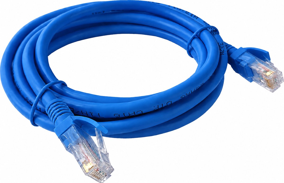 NexCable Internetkabel 1 meter - CAT6 UTP Ethernet kabel RJ45 - Patchkabel LAN Cable Netwerkkabel - Blauw