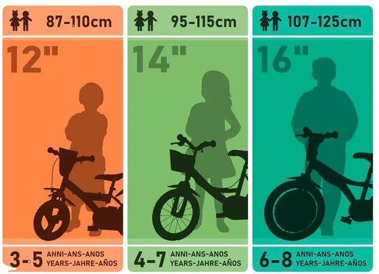 Dino R1 - Kinderfiets 12 Inch - van 2-4 Jaar - met Zijwieltjes - Jongensfiets Rood van Merkloos — afbeelding 3