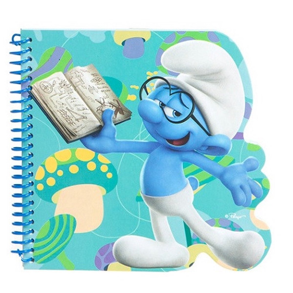 Notitieboekje - De smurfen - 100 pagina's - Brilsmurf - 16x15 cm