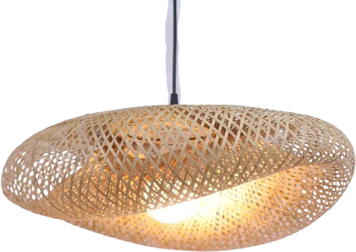Emvae Hanglamp - Rotan Lamp - Handgemaakte Hanglamp voor Woonkamer en Eetkamer - 40 cm - E27