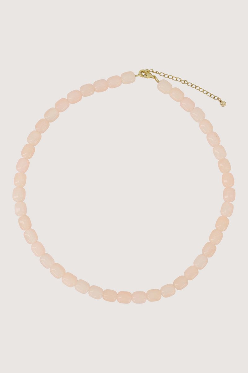 Zusss Smalle Kralen Ketting Soft Pink