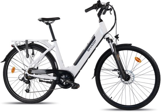 Sharp Urban elektrische stadsfiets 12.8Ah 28 inch wit van Sharp — afbeelding 2