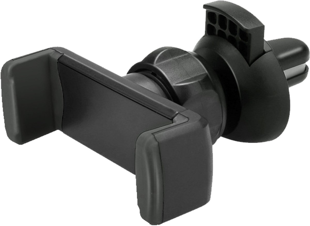 Hexinex - Auto Telefoonhouder Ventilatierooster - Universeel Geschikt voor Mobiele Telefoons - Zwart