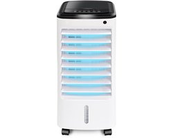 Draagbare koelventilator Mobiele airconditioner Koelapparaat 57×28,5×24 cm Wit Grote watertank, maximaal 12 uur timer, zwenkwielen voor eenvoudige verplaatsing, geschikt voor slaapkamer, woonkamer en kantoor