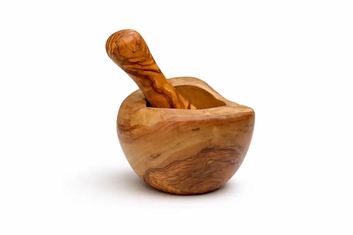 Vijzel met stamper, rustieke vorm - div. afmetingen - 10cm