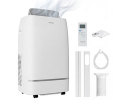 Auronic Mobiele Airco - 12.000 BTU - 4-in-1 - Airconditioning met 2 Raamafdichtingskits - Ventilator - Ontvochtiger - Tot 35m² - Wit