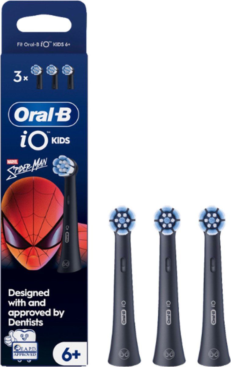 Oral-B iO Gentle Care Spiderman Opzetborstels - 3 Stuks - Voor Kinderen 6+ - Extra Zacht
