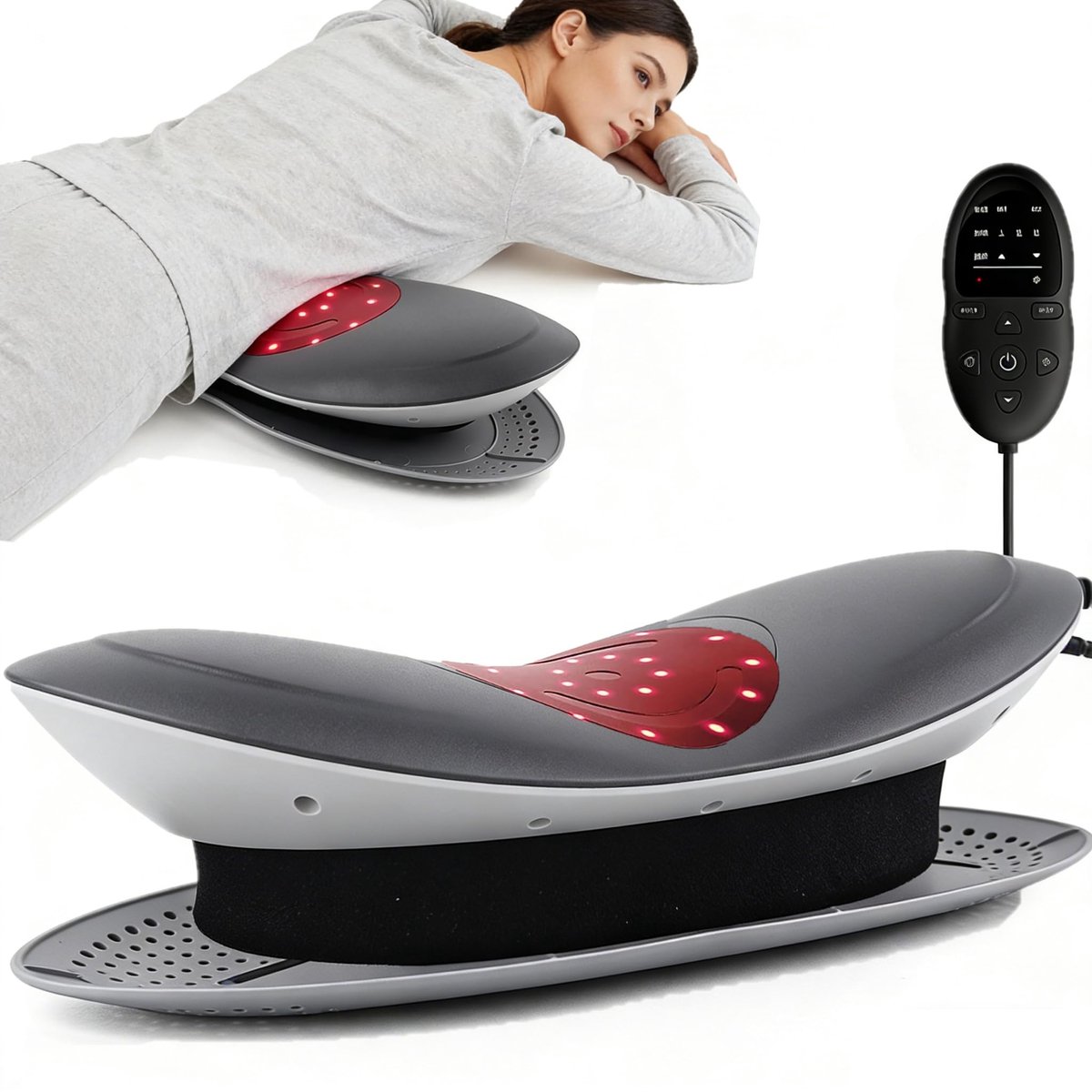 Dailygoods - Elektrisch Massageapparaat voor Lendenwervel met Infrarood en Vibratie