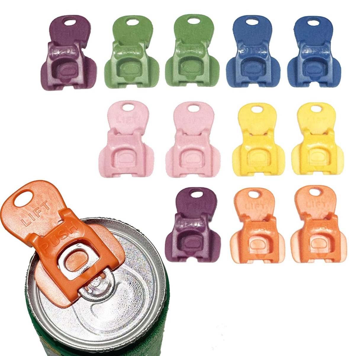 Dailygoods - Set van 12 Blikopeners en Drankbeschermers