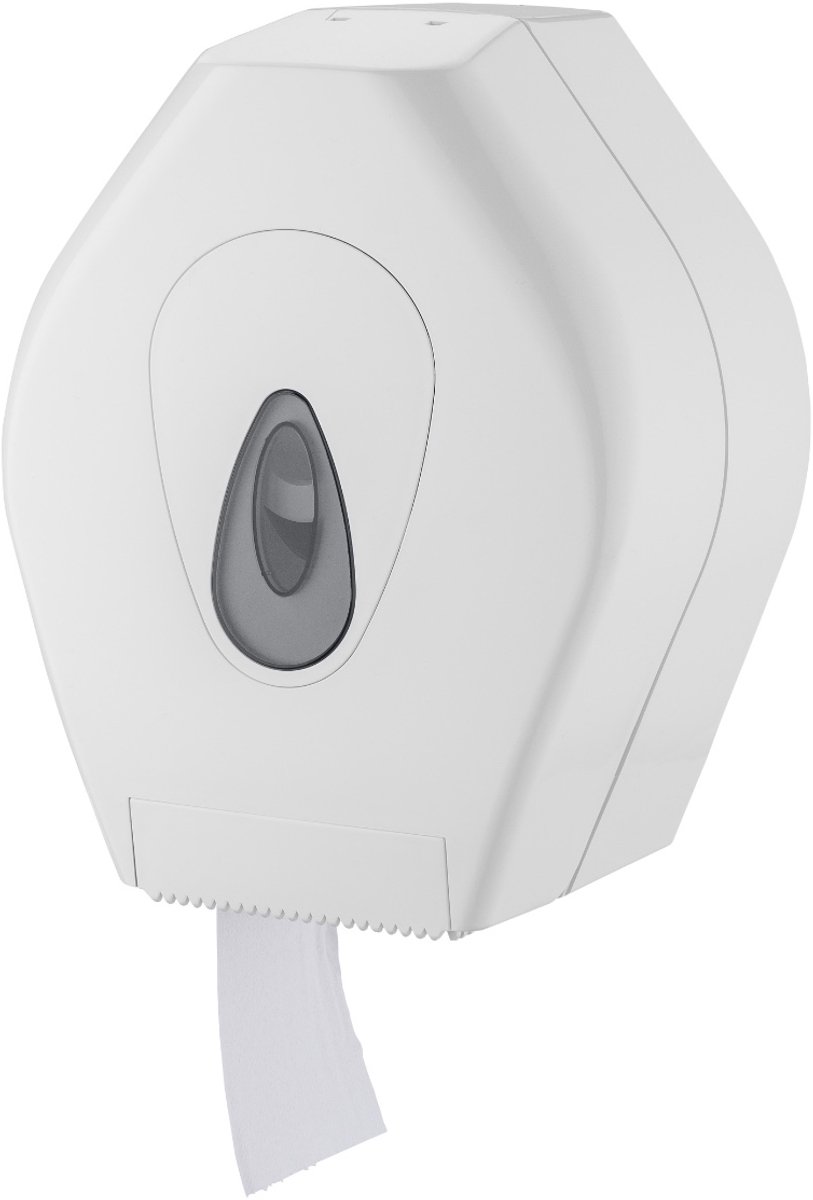 PlastiQline PQMidiJ toiletpapier dispenser wit voor midi jumborol (5531)