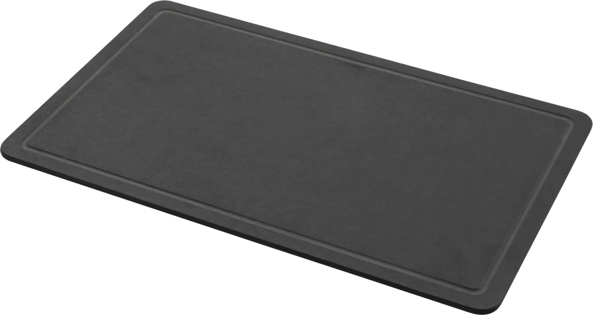 Combekk Snijplank met sapgeul - 100% Gerecycled - Microplasticvrij - Antibacterieel - Vaatwasserbestendig - 53 x 32.5 cm - zwart