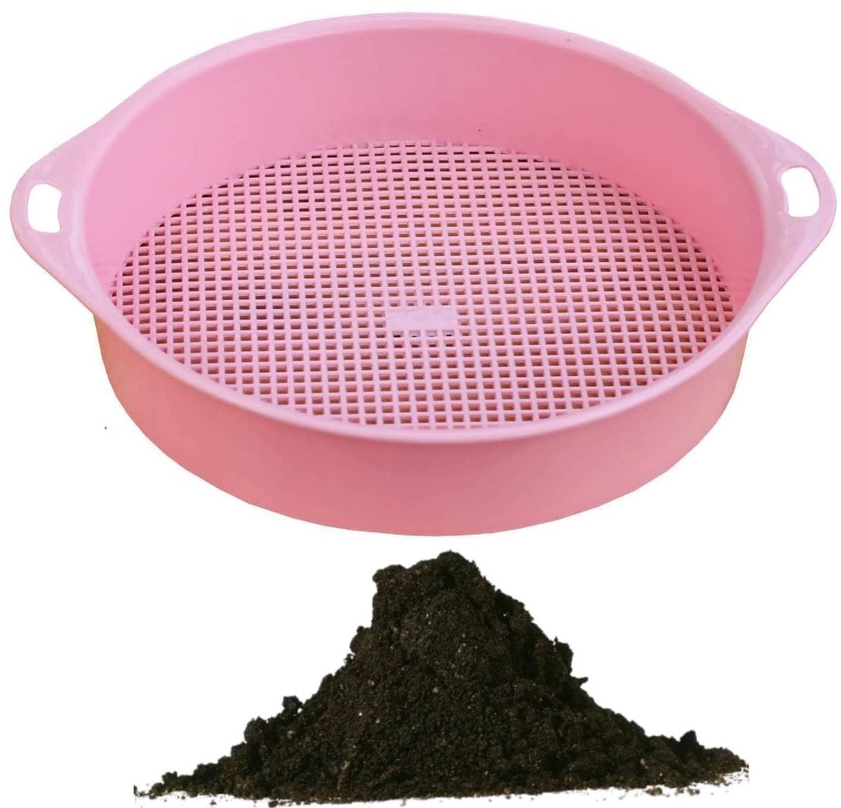 Dailygoods - Ronde Draagbare Tuin Vloer Zeef Pan voor Grond en Steen