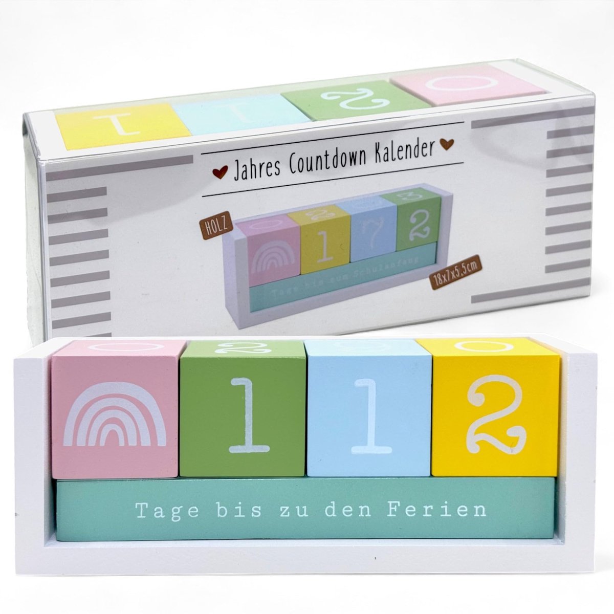 Dailygoods - Jaren Countdown Kalender van Hout, Decoratieve Tafelkalender