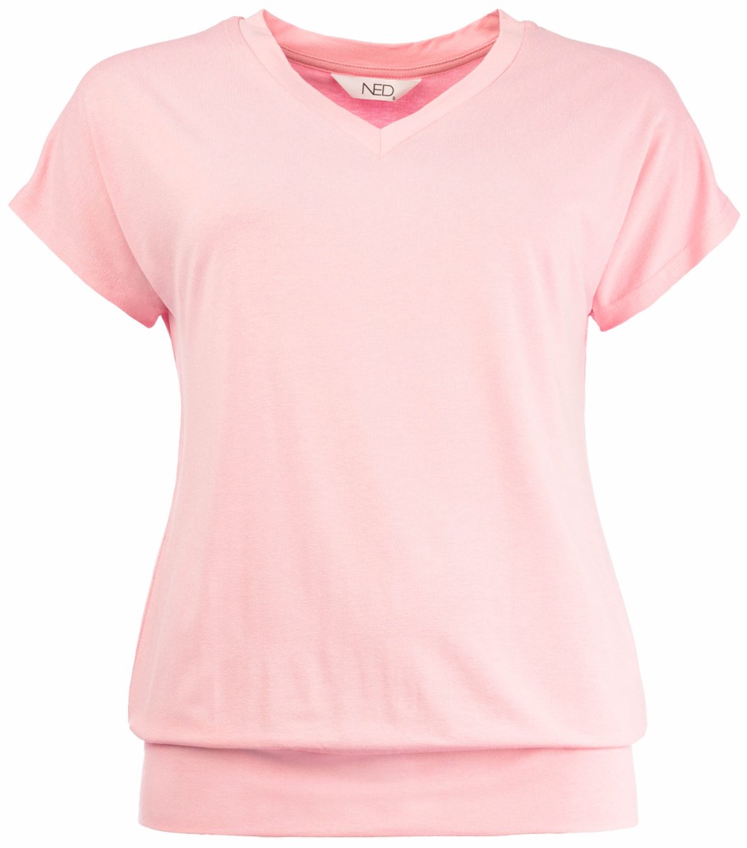 NED T-shirt Mana Ss Heavy 25s2 U500 41 464 Romance Rose Dames Maat - M