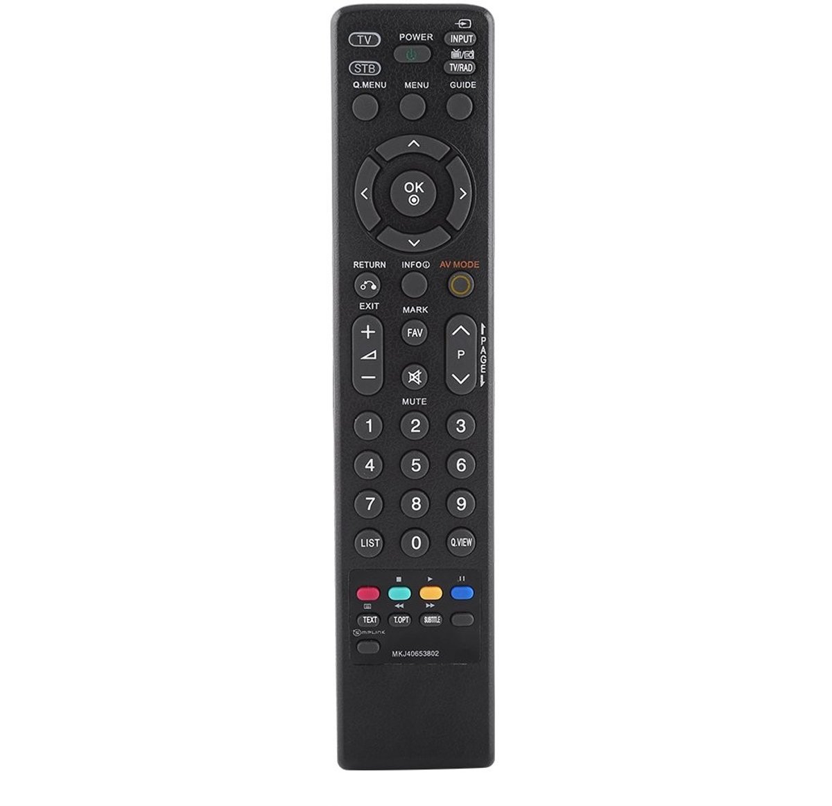 Dailygoods - Dailygoody - Vervangende TV Afstandsbediening - Geschikt voor MKJ40653802 - Gebruiksvriendelijk - Universeel - Betrouwbaar - Ideaal voor elke TV
