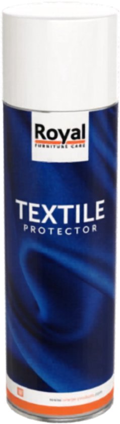 Blik Royal Textile Protector met blauw marmerpatroon.