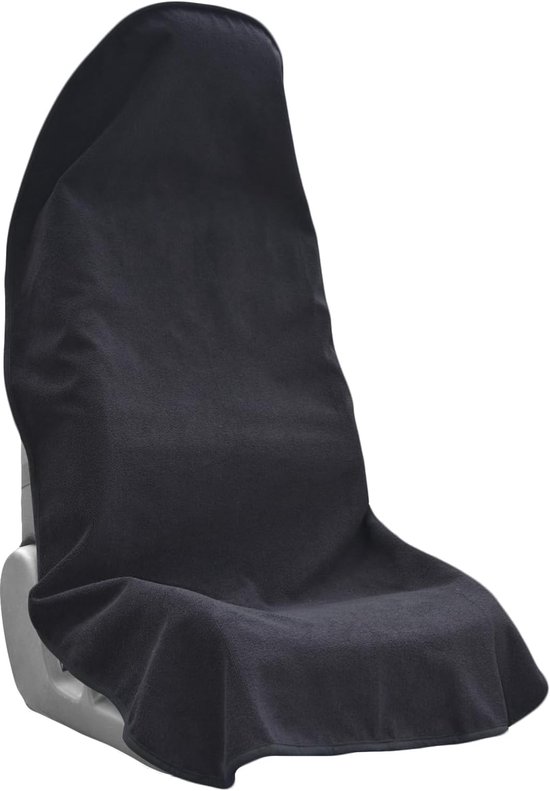 1 stuk-Stoelhoezen - Zitkussens Handdoeken - Autostoelhoezen voor de voorstoelen - Universeel - Wasbaar, antislip, waterdicht en zweetbestendig - Beschermende stoelhoezen voor auto's, vrachtwagens en SUV's - Geschikt voor diverse activiteiten - Zwart