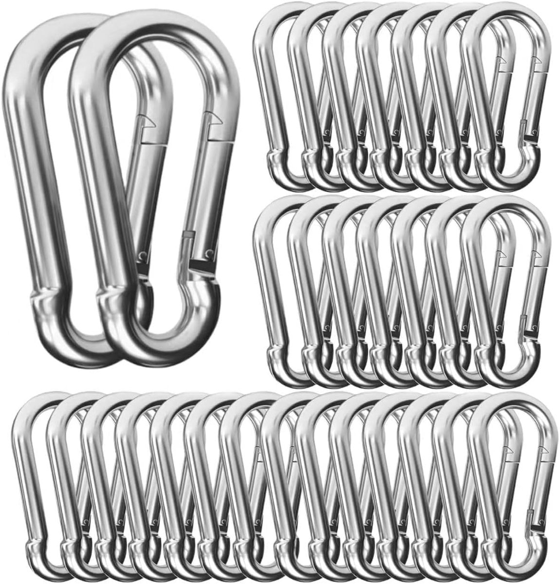 karabijnhaak - karabijnhaak sleutelhanger - karabijnhaak klein - 30 - pack minikarabijnhaken - 1,57 inch veerhaken voor outdoor - kamperen - rugzakken en sleutelhangers