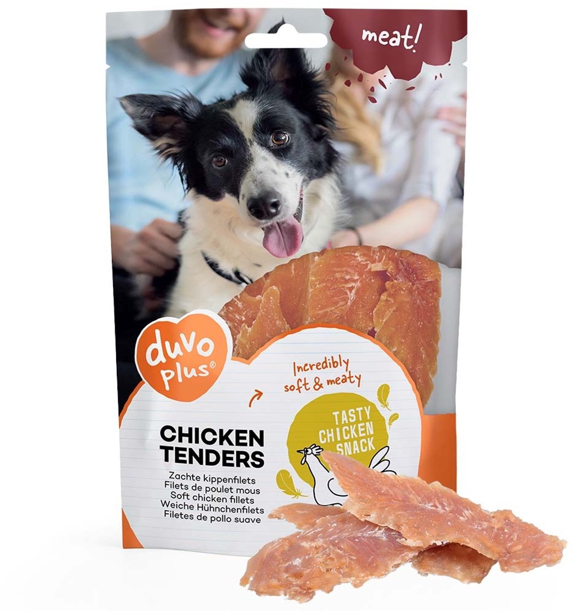duvoplus meat! snack kippenfilets voor honden 1kg