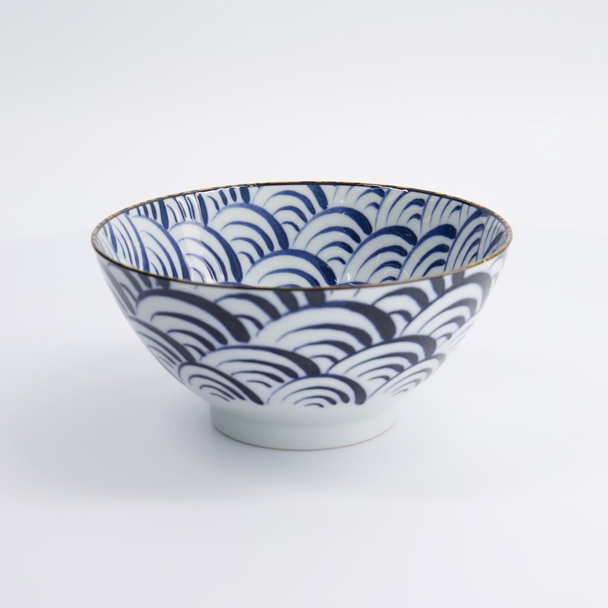Tokyo Design Studio - Natsu Nami Mixed Bowl - Blauw/Wit - 17,8 x 8,7 cm