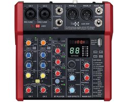 E-Lektron A28-DSP 6 kanaals mengpaneel - USB interface en DSP effecten