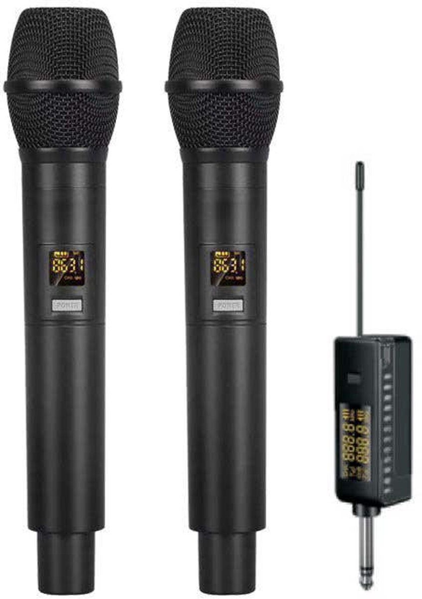 E-Lektron U-2 plug-in draadloze UHF microfoonset - 2 handmicrofoons