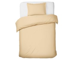 HUSH Living Dekbedovertrek - 100% katoen - 144TC - soepel en ademend - 140x220+20cm - 60x70cm kussensloop - 60x70cm kussensloop - zand