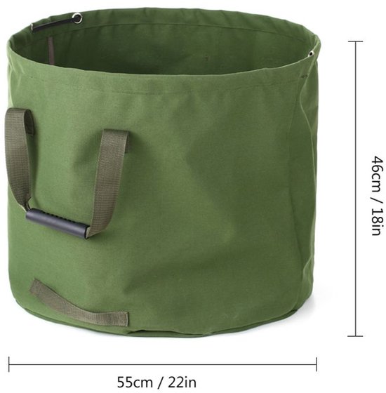 Grote Tuintas - Afvalzak Tuin - Tuinafval Verzamelen - Waterbestendig Canvas - 63 Gallon Capaciteit - Zwart — afbeelding 2