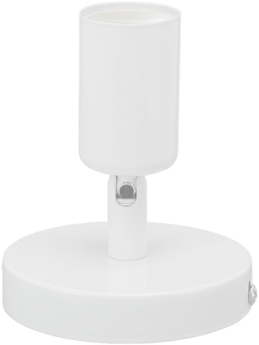 Dailygoods - Dailygoody - E27 Wandlamphouder - Modern en Eenvoudig - Wit - Wandlampvoet voor Slaapkamer en Woonkamer - Ideaal voor E26 Gloeilampen