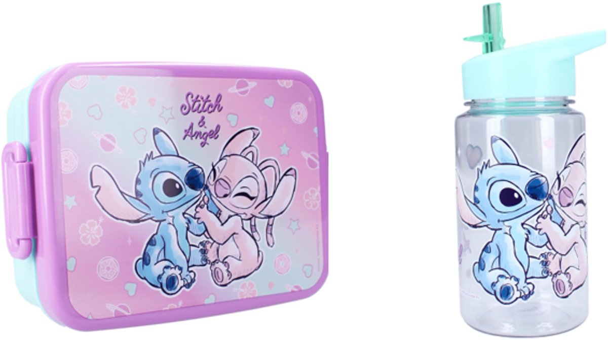 Lilo & Stitch Lunchsset Lunchbox en Drinkfles 450ML