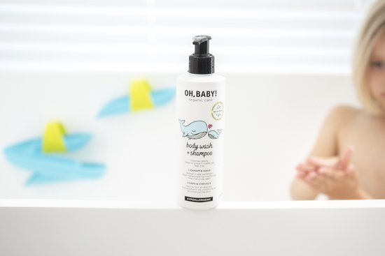 Oh, Baby! Body Wash & Shampoo 250ml - Natuurlijk, Biologisch & Vegan - Prikt niet in de ogen - 2in1 lichaam & haar van Naïf — afbeelding 4