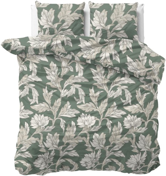 Dekbed-Discounter - Sleeptime Pure Housse de couette 240 x 200/220 cm - Coton - Double bande de rentrée - Lavable à 40 degrés - Comprend 2 taies d'oreiller - Florasty