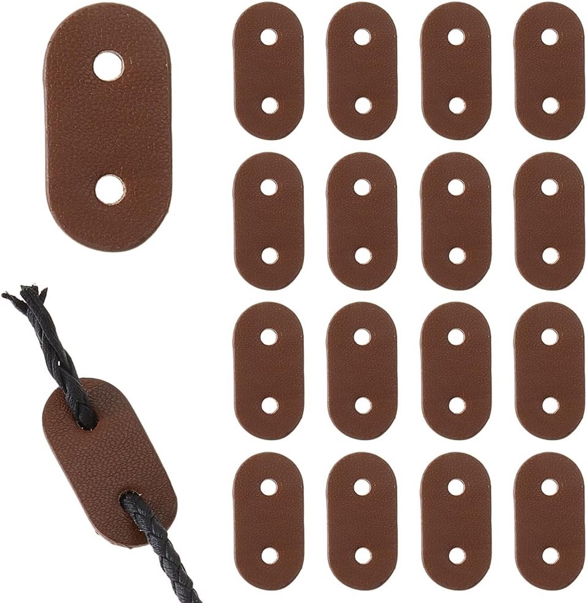 Dailygoods - 50 Stuks Cord Locks met Dubbel Gat voor Trekkoord