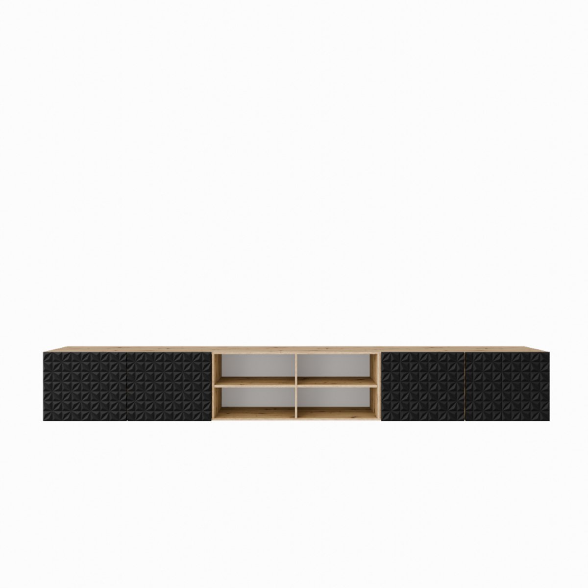 TV-kast Cali IV 300 (3x100) cm (artisan + zwart)