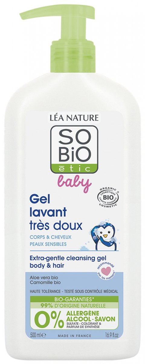 Léa Nature SO BIO étic Baby Zeer Zachte Biologische Reinigingsgel 500 ml